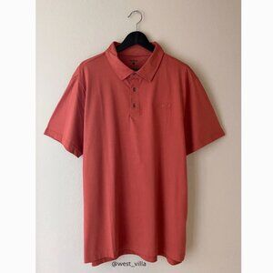Hurley Wander Men's Cotton Short Sleeve Polo Shirt Brown Mahogany size XL